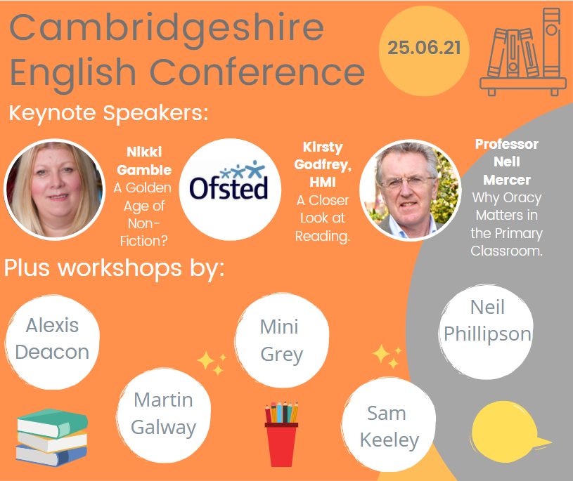 Cambs English Team (@cambsengteam) on Twitter photo 💻The Cambridgeshire English Conference will soon be going live!
cambridge.council.bookingbug.com/home/w2489610
👀 Looks like we are going to be in very good company...
<a href="/nikkigamble/">Nikki Gamble</a> @profneilmercer <a href="/GalwayMr/">Martin Galway</a> <a href="/Bonzetta1/">Mini Grey</a> @samjustimagine <a href="/Phillipson70/">Neil Phillipson 🇺🇦</a> 💻The Cambridgeshire English Conference will soon be going live!
cambridge.council.bookingbug.com/home/w2489610
👀 Looks like we are going to be in very good company...
<a href="/nikkigamble/">Nikki Gamble</a> @profneilmercer <a href="/GalwayMr/">Martin Galway</a> <a href="/Bonzetta1/">Mini Grey</a> @samjustimagine <a href="/Phillipson70/">Neil Phillipson 🇺🇦</a>