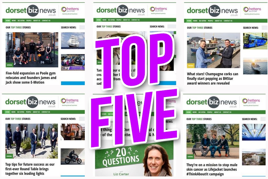 dorsetbiznews (@dorsetbiznews) on Twitter photo Counting down the week’s Top 5 most viewed stories including <a href="/PhilBroadhead/">Phil Broadhead</a> <a href="/Ethnic_Awards/">Dorset EMA's</a> <a href="/BHealthbus/">Bournemouth HealthBus</a> <a href="/PooleHarbourC/">PHC</a> and - at #1 – congratulations @SaladCreative. See all our stories at dorsetbiznews.co.uk/news/ and have a great weekend. Counting down the week’s Top 5 most viewed stories including <a href="/PhilBroadhead/">Phil Broadhead</a> <a href="/Ethnic_Awards/">Dorset EMA's</a> <a href="/BHealthbus/">Bournemouth HealthBus</a> <a href="/PooleHarbourC/">PHC</a> and - at #1 – congratulations @SaladCreative. See all our stories at dorsetbiznews.co.uk/news/ and have a great weekend.