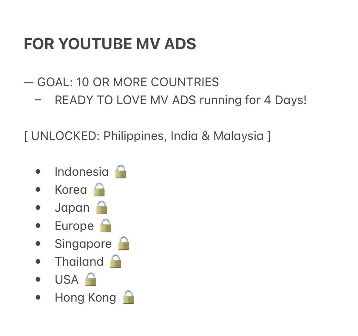 bestboywonuu's tweet photo. ‼️CARATs OUR GOAL IS TO PLACE THE MV ADs FOR 10 OR MORE COUNTRIES FOR 4 DAYS TO INCREASE THE VIEWS!! (@superstarhoshi @CaratAuds @usershua) 

Please help us unlock all the countries by donating! 🔒

Gcash: 09062944354 Crissa D.
Paypal: https://t.co/nF3Mpguv6u https://t.co/ref0iMszsw