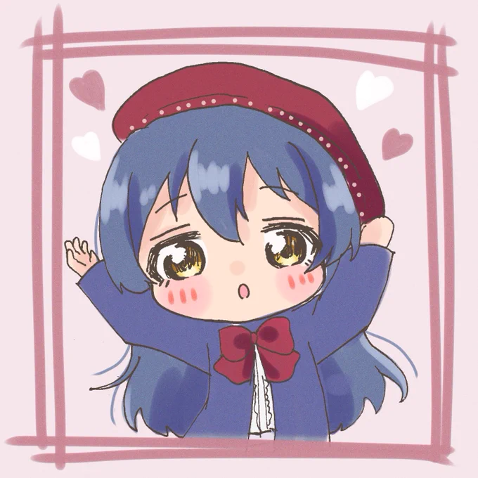 ベレー帽海未ちゃん 