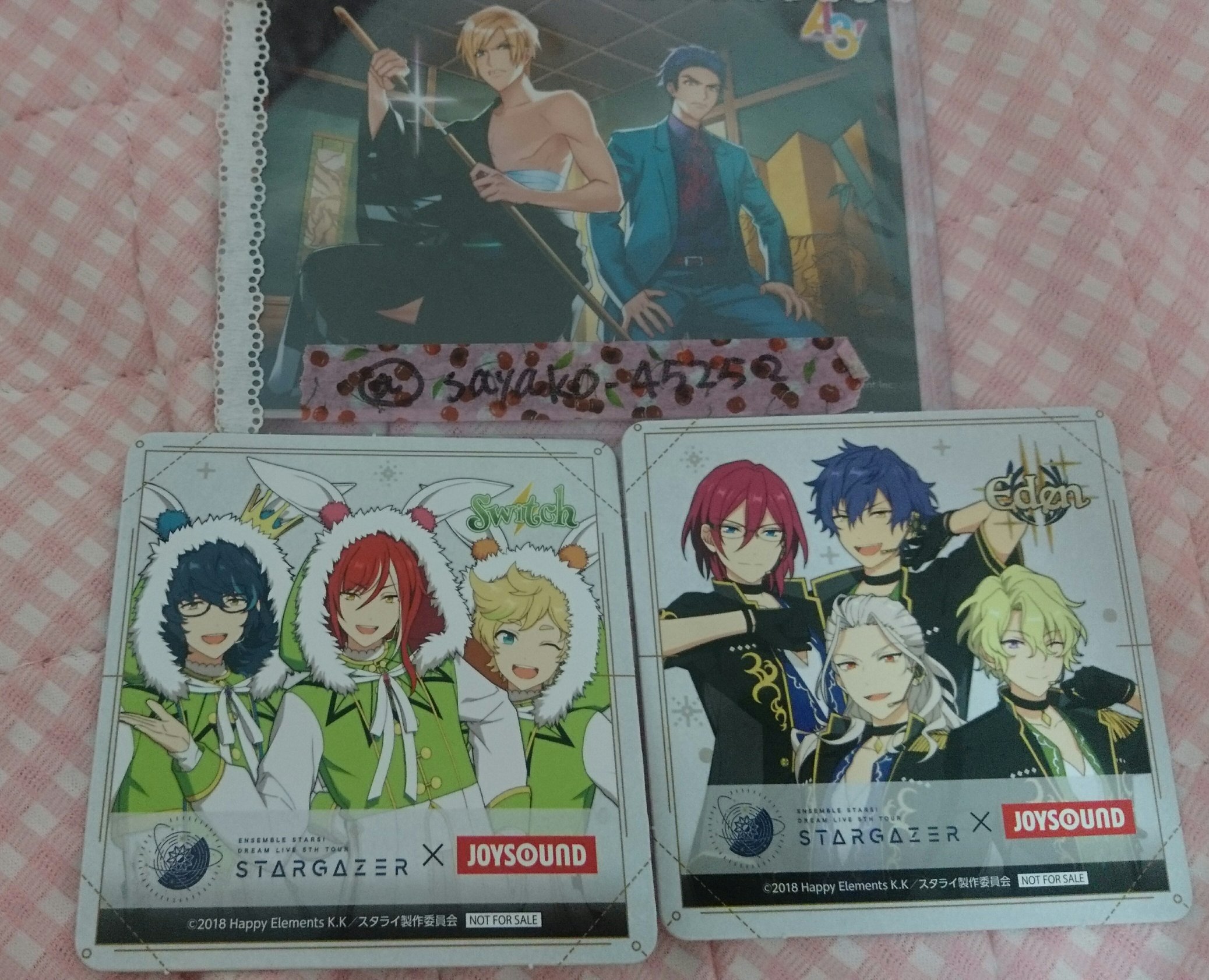 沙耶子 ﾂｲﾌｨ固ﾂｲ有り 交換 あんスタ スタライ カラオケ Joysound ジョイサウンド コースター 譲 Eden Switch 求 Knights Trickstar Knights優先で探しています ツイフィ固ツイ一読お願い致します 検索からもよろしくお願い致します T