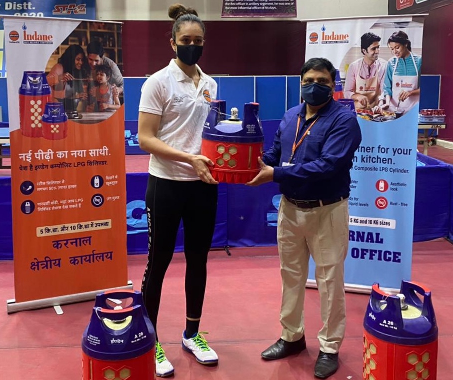 IndianOilcl's tweet photo. Our state-of-the-art new age #Indane Composite Cylinder is a perfect partner for your modern kitchen. Just like the partnership of IOCian @sharathkamal1  &amp; 
@manikabatra_TT, a bright medal prospect for Tokyo Olympics in the Table Tennis Mixed Doubles Category. https://t.co/TWBS7XdfTZ
