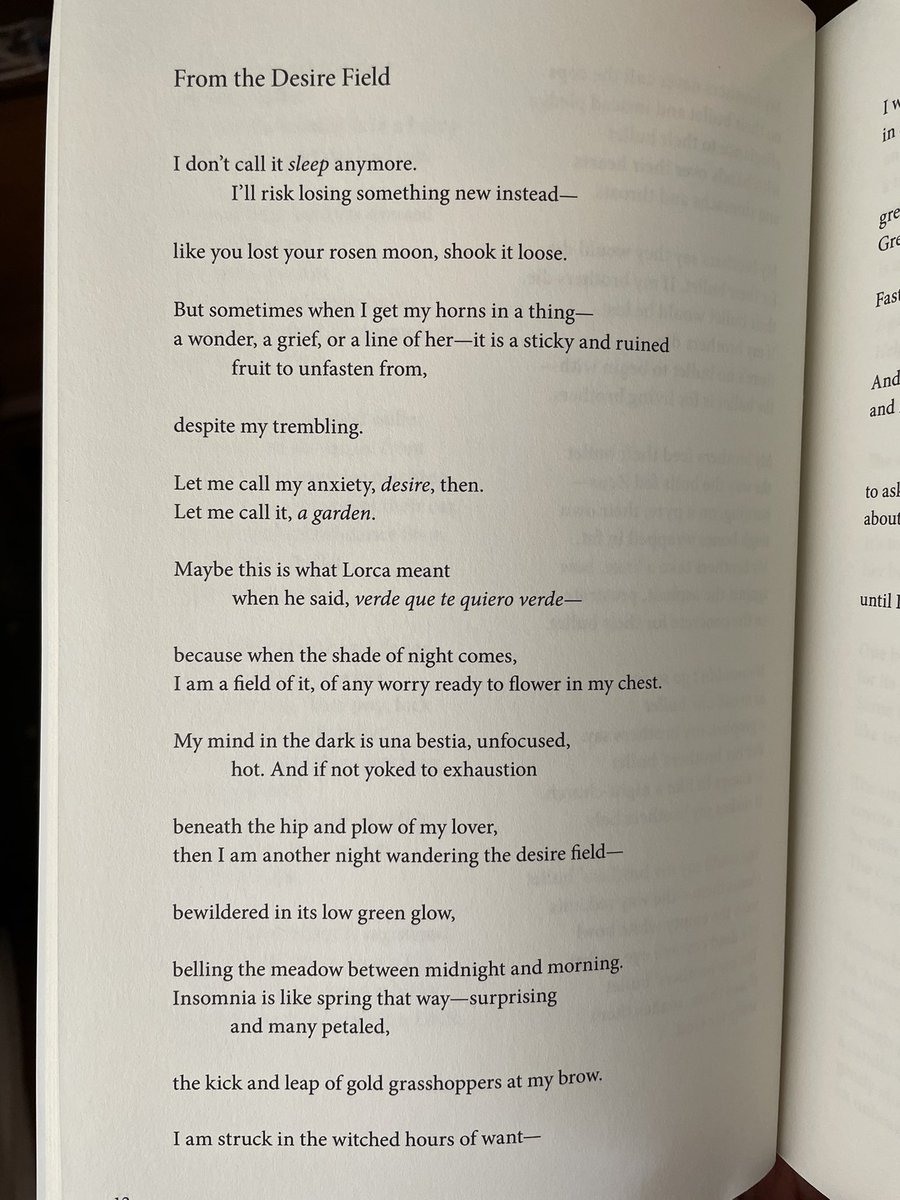 Let me call my anxiety, desire, then./ Let me call it, a garden.