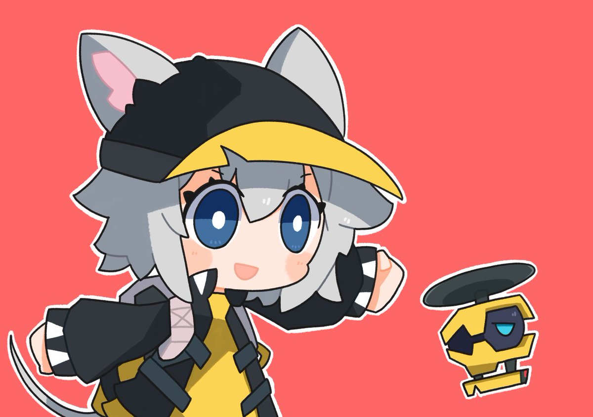 1girl mouse ears mouse girl blue eyes animal ears drone mouse tail  illustration images