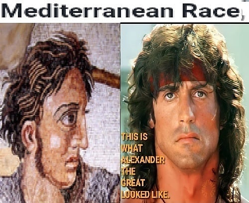 Thanato92215744's tweet photo. @JakeNabel Alexander the Great was Dark haired. His Hair was dark brown with light highlights, when the Sun shined on it, as the Mosaic of Alexander clearly shows. The Mosaic was made copied from a painting done of Alexander by Apelles who knew him, the Mosaic is what Alexander looked like https://t.co/1eI9ljYk7L