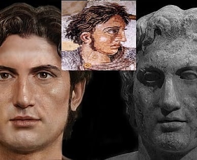 Thanato92215744's tweet photo. @JakeNabel Alexander the Great was Dark haired. His Hair was dark brown with light highlights, when the Sun shined on it, as the Mosaic of Alexander clearly shows. The Mosaic was made copied from a painting done of Alexander by Apelles who knew him, the Mosaic is what Alexander looked like https://t.co/1eI9ljYk7L