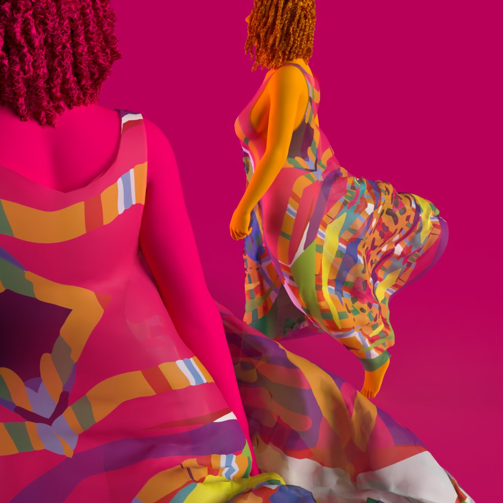 Trying to make this 3d fashion thing work #3dfashion #tropicalprintdesigner #lush #lushkingdom #TrinidadandTobagofashion