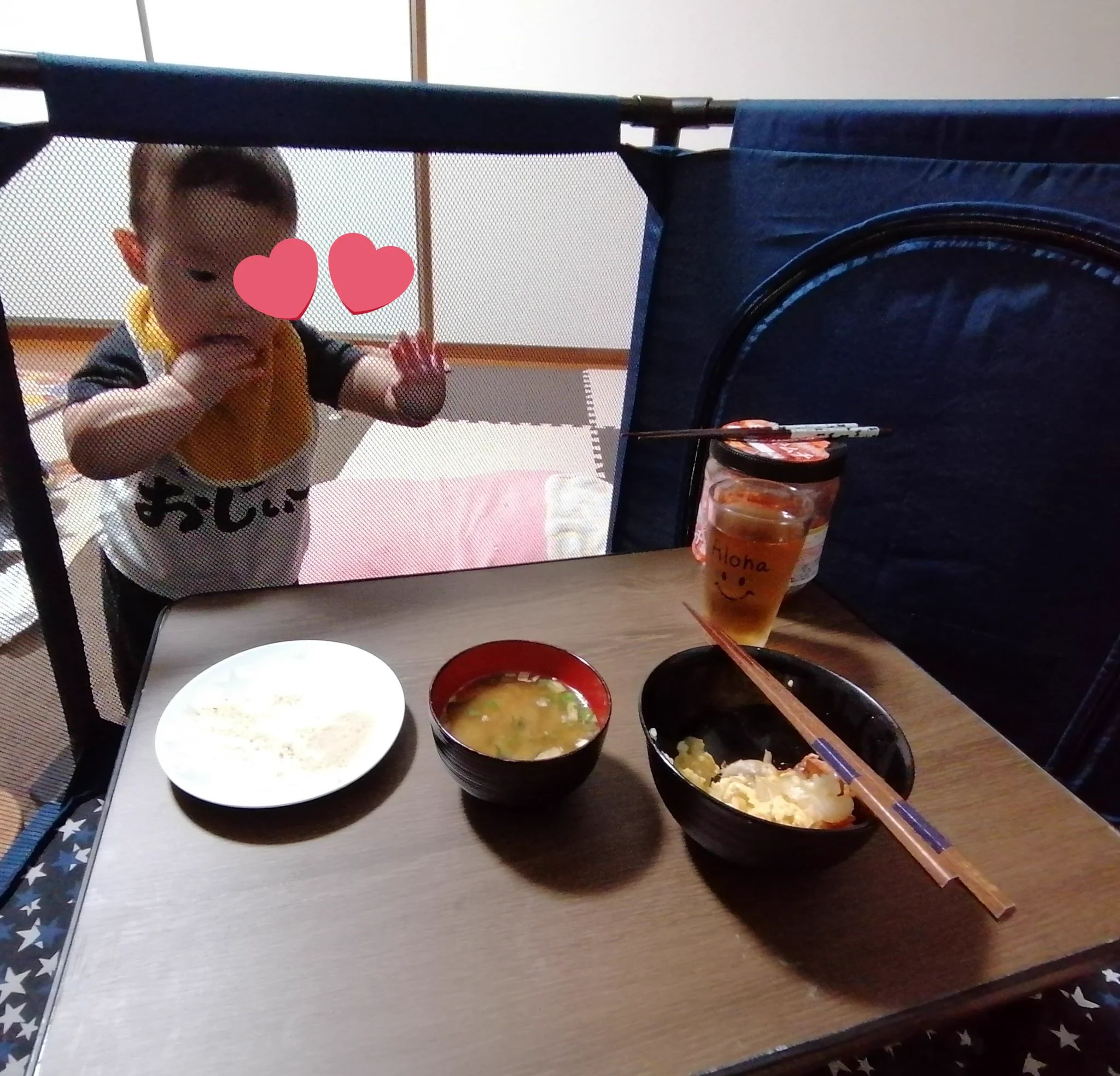 ベビーサークルに旦那を隔離！ゆっくりご飯を食べる方法