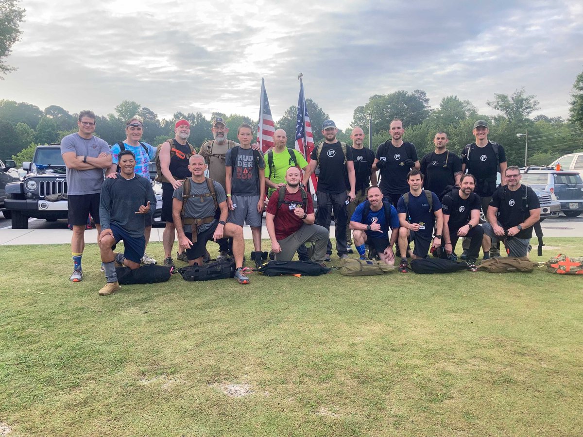 ETool10's tweet photo. Goruck Cadres Flash and JC led sixteen men of @F3Cherokee1 (and one from @F3Alpha) in a two hour ruck beatdown this morning. YHC had the privilege to work did by side with the nation's own #Bloodbath aka Bloodhound. @F3Nation @F3NationRuck @GORUCK #cadrejc #cadreflash https://t.co/RtYCmqgjc9