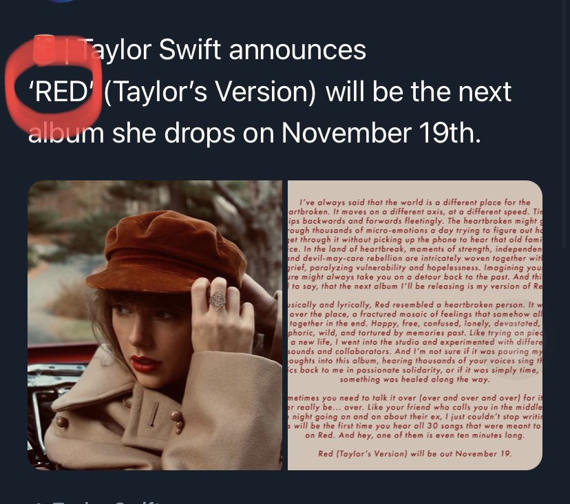 baybehswift's tweet image. I saw the sign and 
I won&apos;t ignore this time😍
#redtaylorsversion
