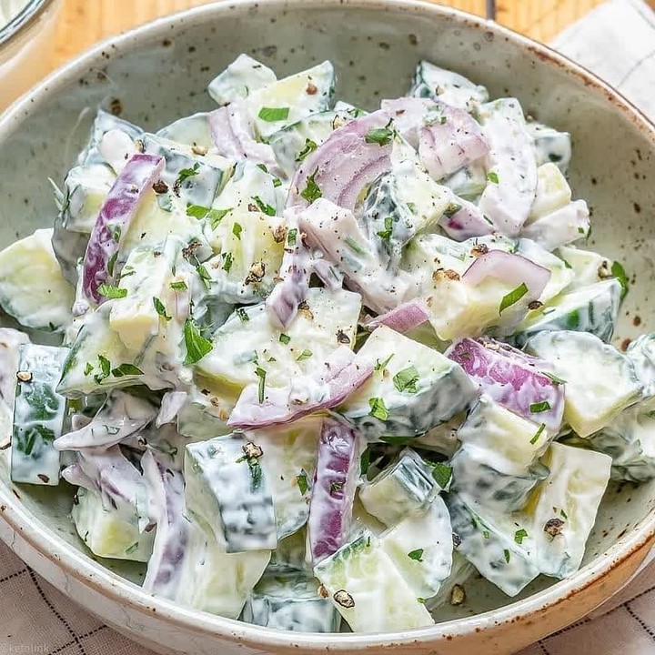 igketorecipes's tweet photo. Greek Yogurt Cucumber Salad 🌞🥒 #lowcarbfoodcourt #keto #ketodiet #ketofood #ketomeals #ketorecipes #ketosalad #ketoideas #lunchideas #ketolunch https://t.co/pMAcACcbRF