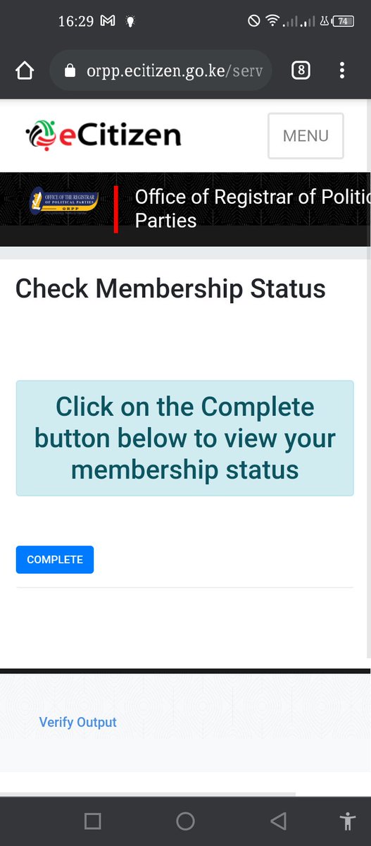 kadames's tweet photo. @ORPPKenya What is this I'm said to complete to view my status? Don't recall filling anything out with regards to this. I loathe politics, Kenyan politics to be precise!!! https://t.co/XLD2SeGIKM