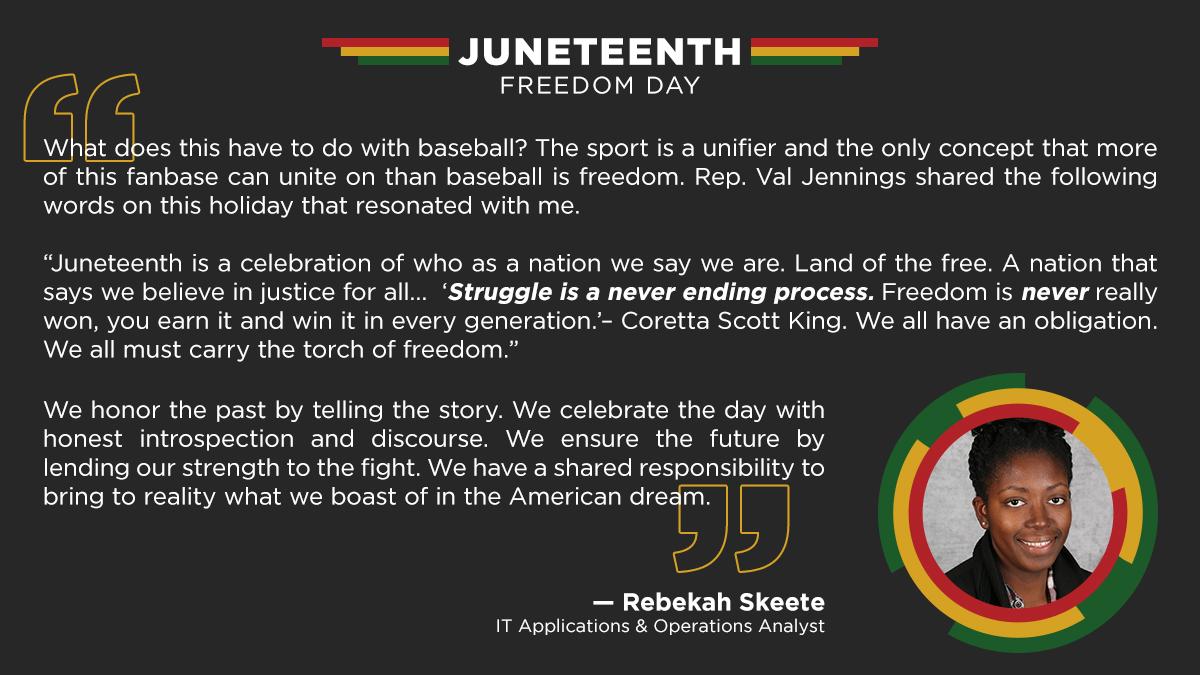 Rangers's tweet photo. Reflect. Educate. Celebrate. #Juneteenth https://t.co/NitL6HApk8