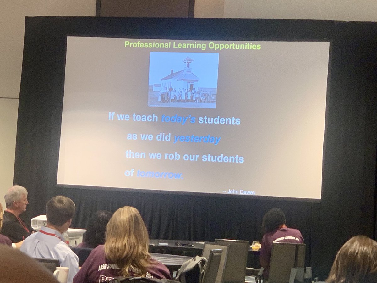 “If we teach today’s students the way we did yesterday, then we rob our students of tomorrow.” — Dr. Kenneth Wesson, speaking at #AASBSummerConference about the role of brain science in teaching and learning.