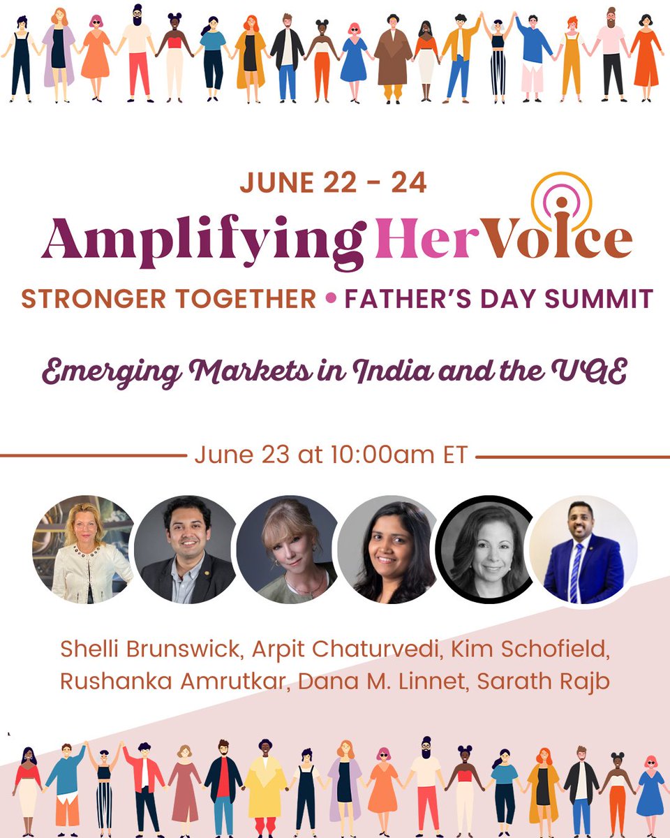 Shelli Brunswick (@shellibrunswick) on Twitter photo Please join me for Amplifying Her Voice – Father’s Day Summit, for an amazing panel discussion about Emerging Trends in #India and the #UAE
hopin.com/events/stronge…
<a href="/arpitchtr/">Arpit Chaturvedi</a> <a href="/o2koffsets/">O2K Ltd</a> @Amrut_Rushanka @DanaLinnet <a href="/SarathRajM/">Sarath Raj</a> <a href="/womeninvest/">Anu Bhardwaj</a> <a href="/GlobalWomenLdrs/">Global Women Leaders</a> <a href="/SpaceFoundation/">Space Foundation</a> Please join me for Amplifying Her Voice – Father’s Day Summit, for an amazing panel discussion about Emerging Trends in #India and the #UAE
hopin.com/events/stronge…
<a href="/arpitchtr/">Arpit Chaturvedi</a> <a href="/o2koffsets/">O2K Ltd</a> @Amrut_Rushanka @DanaLinnet <a href="/SarathRajM/">Sarath Raj</a> <a href="/womeninvest/">Anu Bhardwaj</a> <a href="/GlobalWomenLdrs/">Global Women Leaders</a> <a href="/SpaceFoundation/">Space Foundation</a>