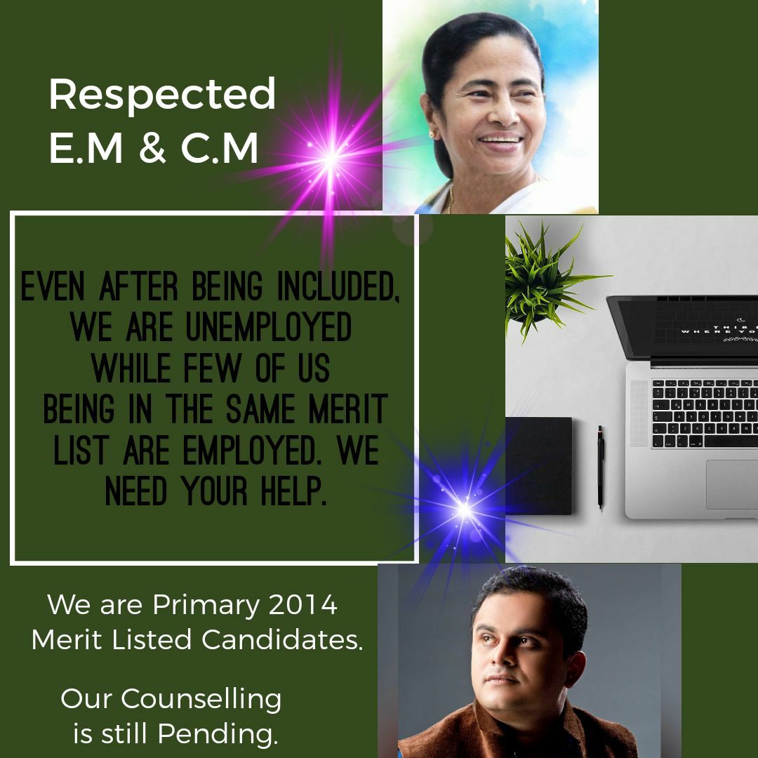 Teachers are the backbone of constructive society.
Let us be some of them. 
Kindly resume pending counselling.

#wbptet14pendingjoining

<a href="/MamataOfficial/">Mamata Banerjee</a>
<a href="/basu_bratya/">Bratya Basu</a>
<a href="/abpanandatv/">ABP Ananda</a>
<a href="/News18Bengali/">News18 Bangla</a>