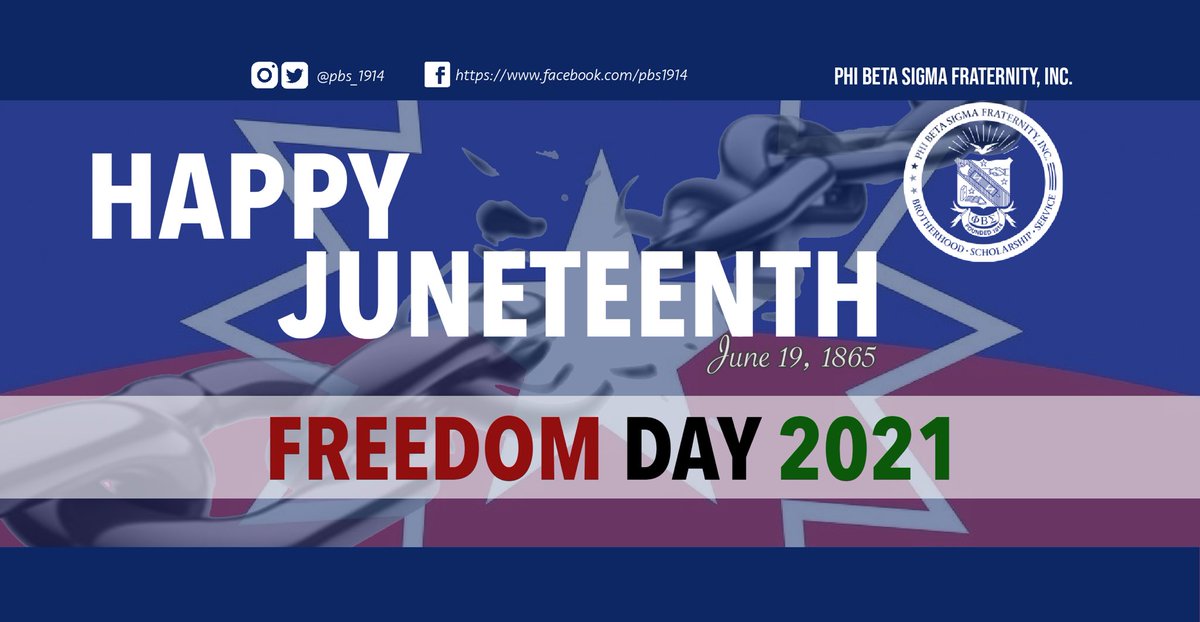 pbs_1914's tweet photo. Happy Juneteenth from the Men of Phi Beta Sigma Fraternity, Inc. 
#pbs1914 #Sigma107 https://t.co/yCF1tGAyFX