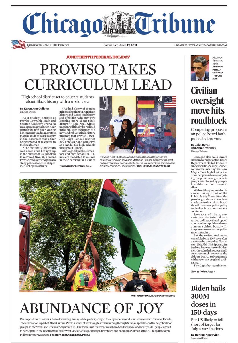 vashon_photo's tweet photo. Happy #Juneteenth! Today’s cover of the @chicagotribune 

Photo caption: Cassiopeia Uhuru waves a Pan-African flag while participating in a citywide Juneteenth car caravan on June 18, 2021, in Chicago. (Vashon Jordan Jr. / Chicago Tribune) https://t.co/FZiserd7nL