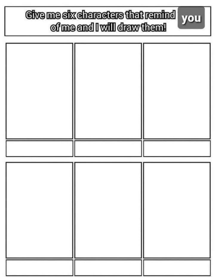 hello is anyone awake can u give me characters to draw again 