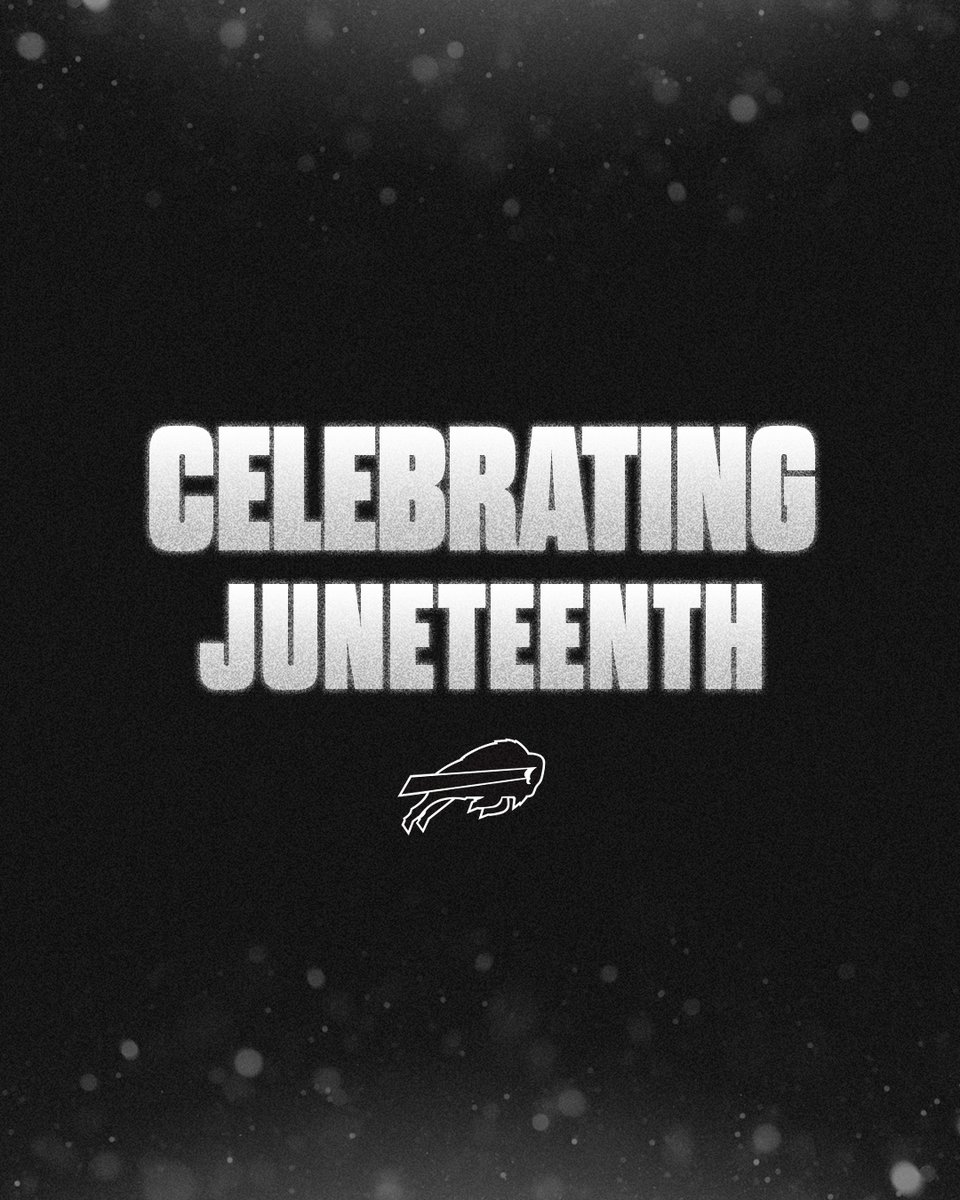 BuffaloBills's tweet photo. Happy Juneteenth, Bills fans! 

Learn more about the holiday and why it’s important, plus even more resources: https://t.co/DYQBl6zfSN https://t.co/PHSae6fSi8