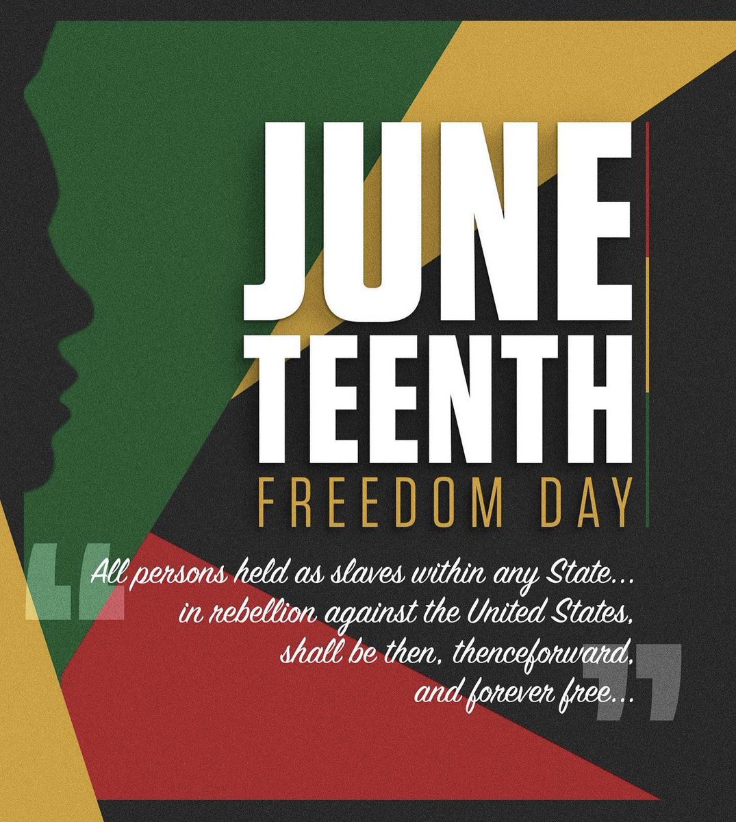 LouisStrakerJr's tweet photo. Thank you to everyone who fought to make #Juneteenth a national holiday! American history will forever be forced to acknowledge its original sin of slavery. We will continue to fight until every trace of #systemracism is eradicated in this land built on our backs. #JuneTeenth2021 https://t.co/cB6Sqlwbgd
