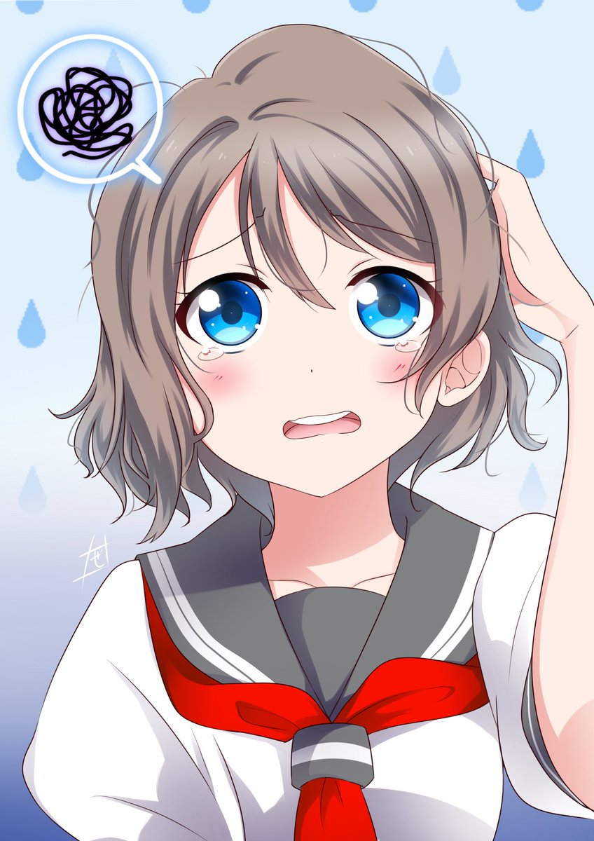 渡辺曜 「#梅雨を楽しく過ごせるようにお気に入り作品で元気を分けて下さい

くせっ毛なので」|ぜろのイラスト