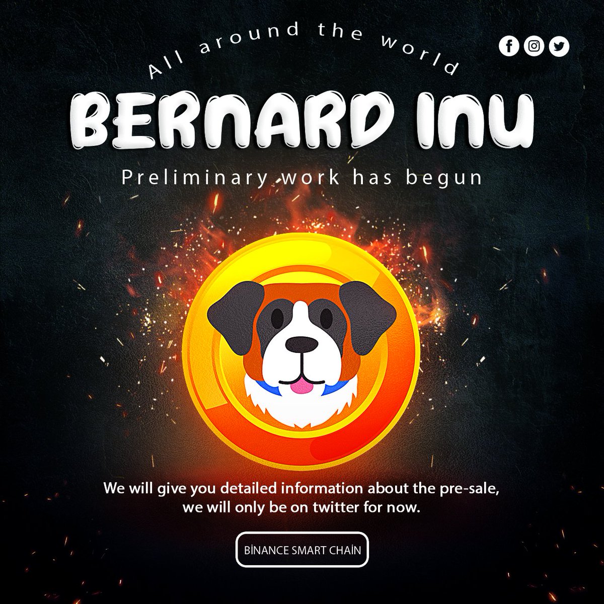 Say hello to a new organization, we will share details very soon #bernardinu #BSC #newtoken #Crypto #BTC #coin #coin #coins #newcrypto #CoinMarketCap #SmartChain #BinanceSmartChain #Pancakeswapv2