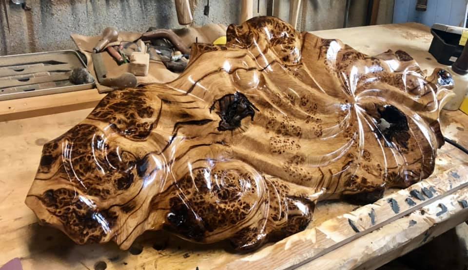 willcanavan1's tweet photo. burled oak wall art  just finished https://t.co/bJbCVKrpeB
