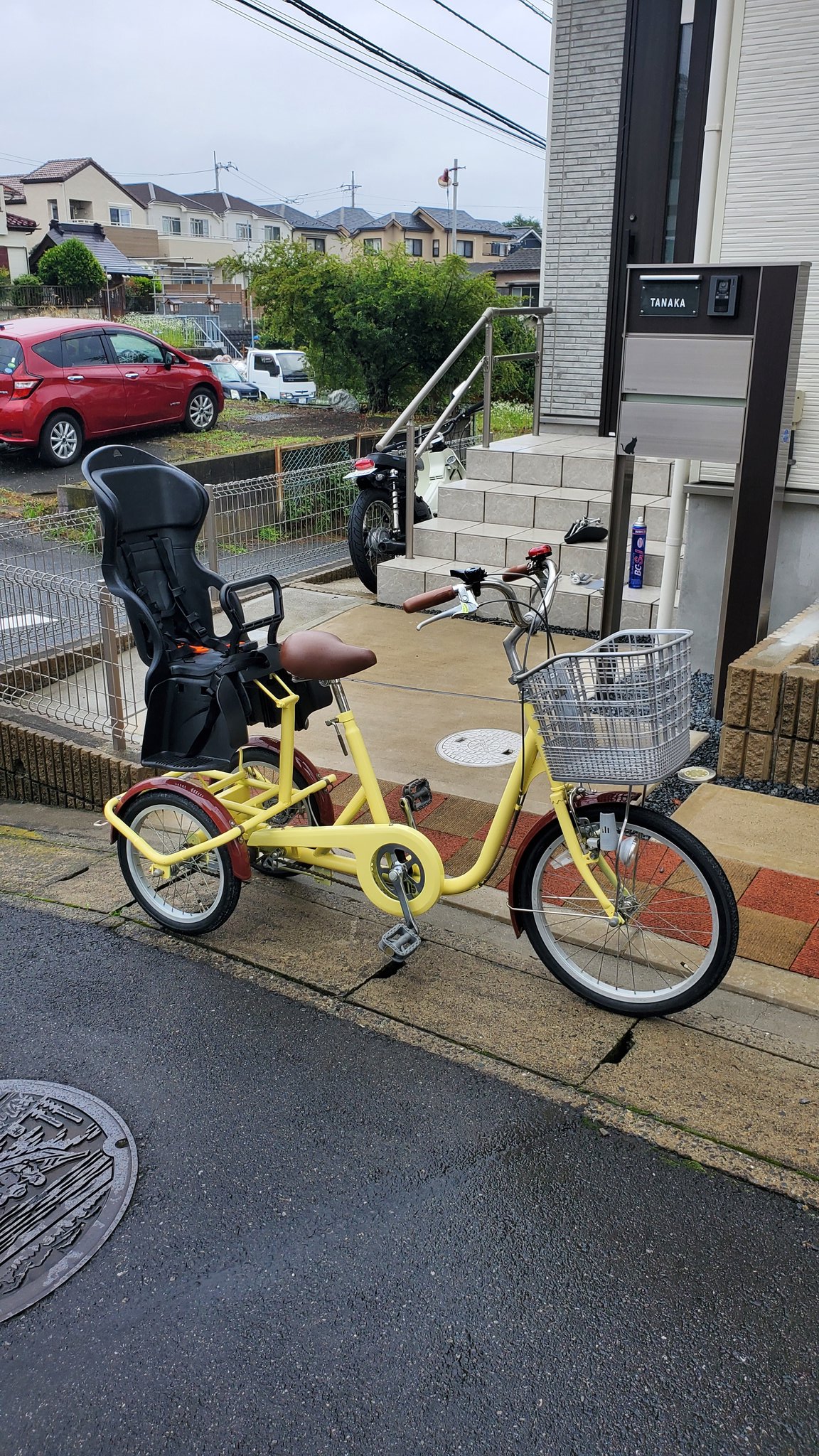 三輪自転車 子供乗せ 後ろ二輪 チャイルドシート - 自転車本体