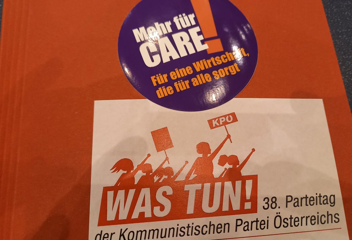 KPOE_EL's tweet photo. Frauensprecherin Heidi Ambrosch am #38PT: Die KPÖ unterstützt die Initiative #mehrfürcare Wir brauchen eine neue Wirtschaft die für ALLE sorgt! https://t.co/efVSPdlfOV