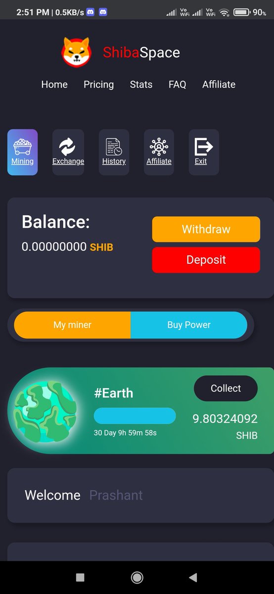 Earningarea2's tweet photo. ShibaSpace Free Mining Website
Earn Free ShibaSpace Coin Minimum Withdrawal 5 Lakh ShibaSpace Refferal Commesion 5% Singh up 👇👇👇👇 https://t.co/tj1CKHUgMg
#airdrop #shibaspace #freemining https://t.co/xaGLV3VKyH