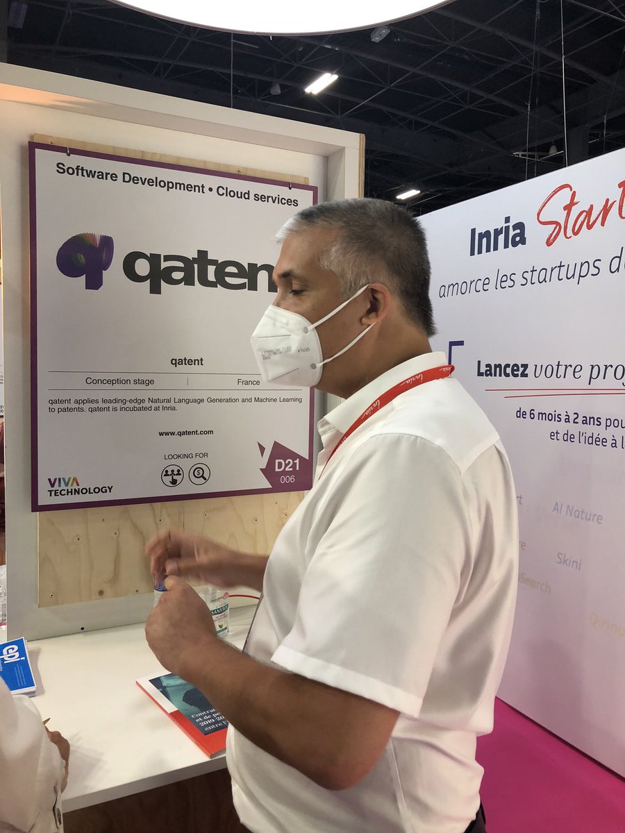 hlebret's tweet image. Day 4 of #inriavivatech about @inria startup studio projects Délice Robotics by @AnshulPaigwar &amp;amp; @QatentPatent by Francois Veltz