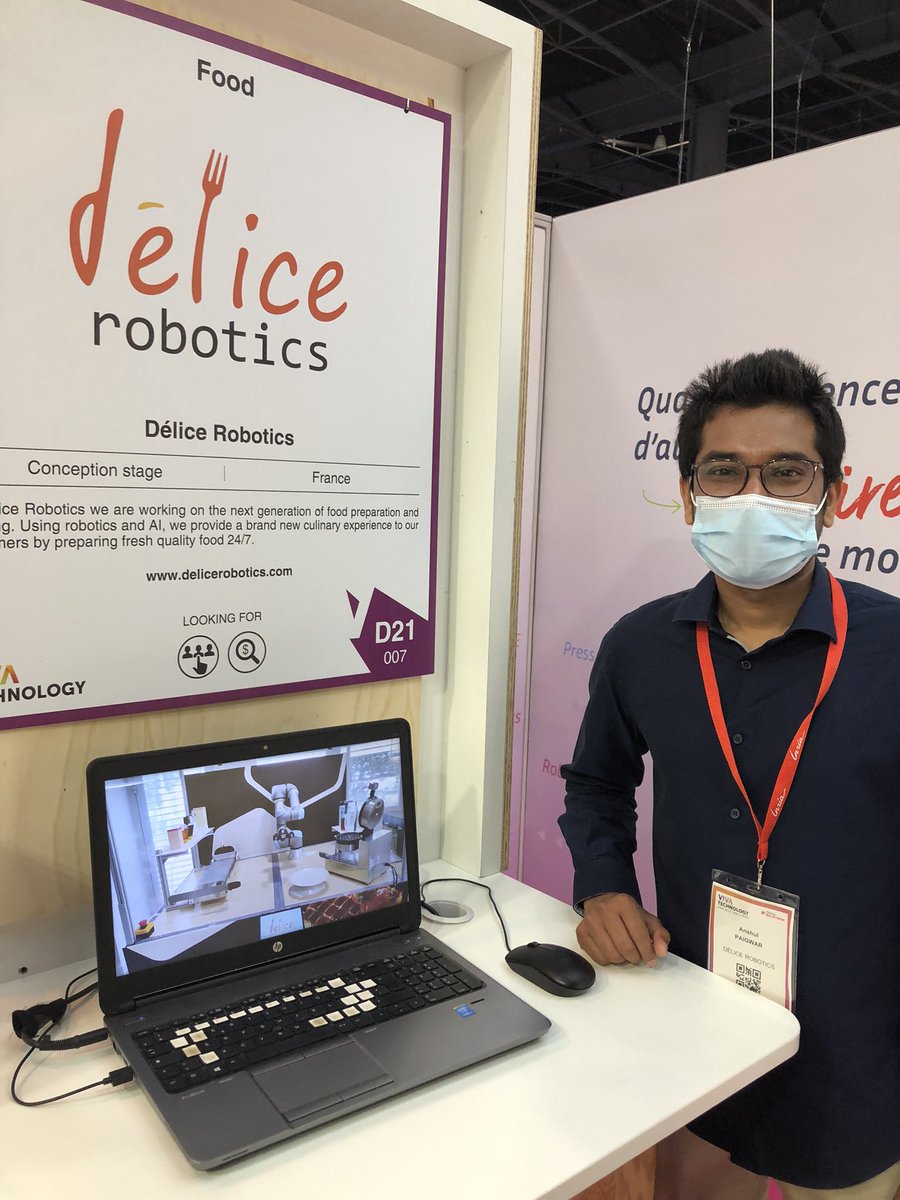 hlebret's tweet image. Day 4 of #inriavivatech about @inria startup studio projects Délice Robotics by @AnshulPaigwar &amp;amp; @QatentPatent by Francois Veltz