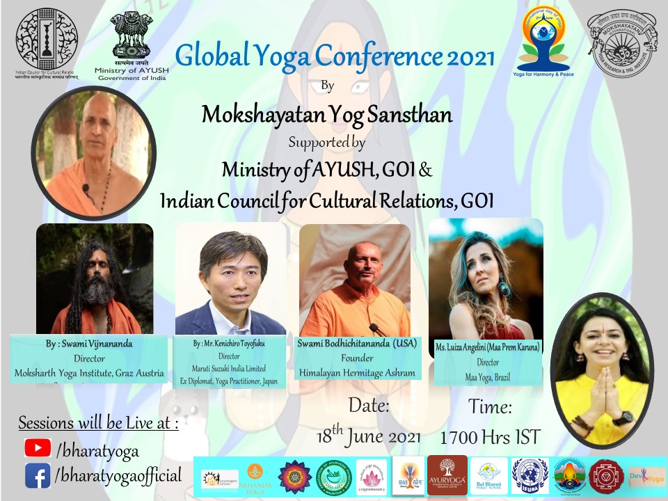 IndKandahar's tweet photo. Global Yoga Conference organized by #MokshayatanYogSansthan, @moayush &amp; @iccr_hq  is concluding today. Watch the sessions 1700hrs IST onwards today.
#YogaForHealth #yogaday #BeWithYogaBeAtHome 
#GlobalYogaConference #IDY2021 https://t.co/7MHtzncfm8