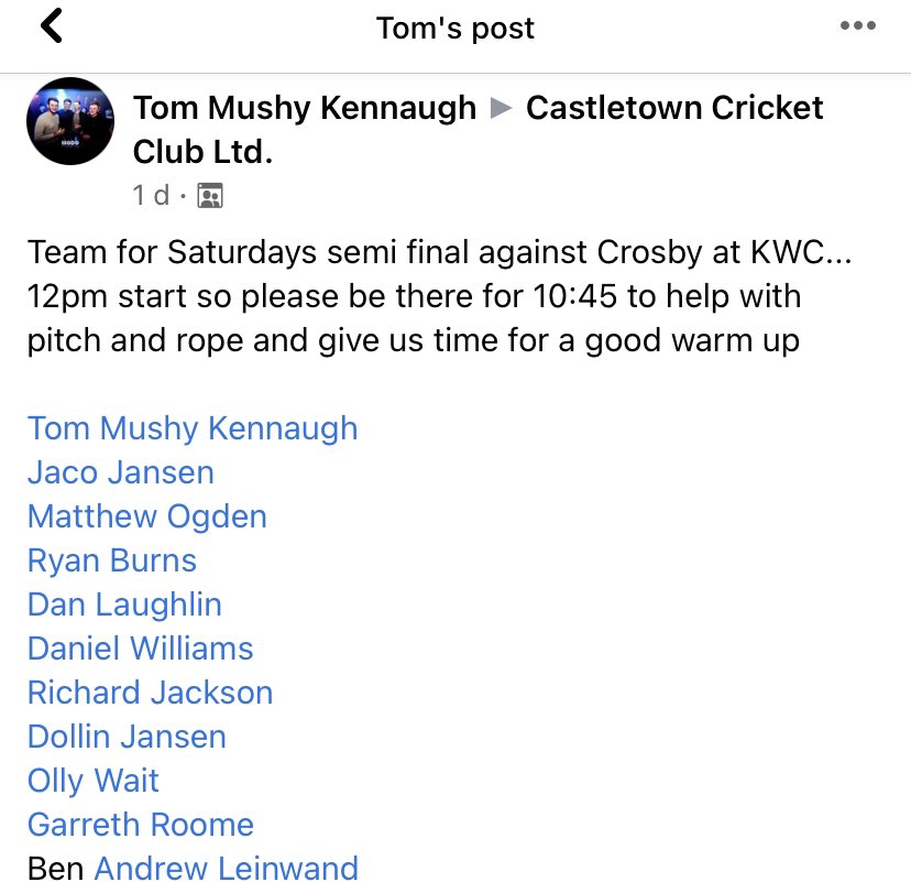 Semi final day! Huge game 💯