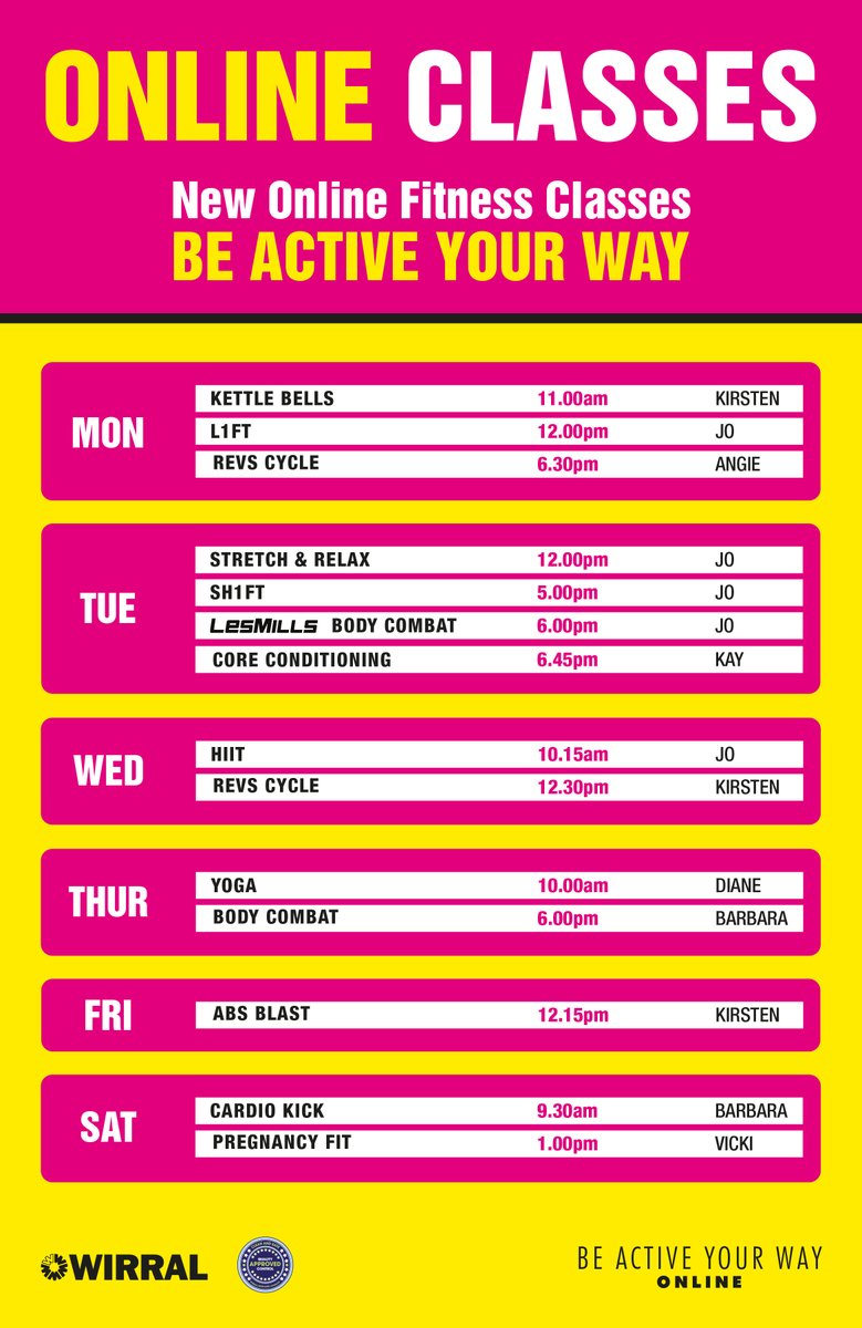 NEW ONLINE LIVE CLASS TIMETABLE!

We are excited to offer everyone our FREE online timetable for this week starting Monday 21st - Sunday 27th June.

Our Live Classes are held on the Invigor8 Facebook page, classes are completely FREE &amp; there is no need to book on.