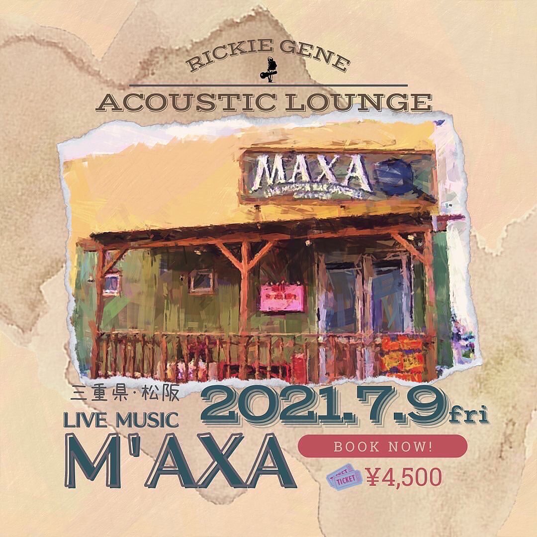 RickieGstaff's tweet photo. 販売開始しております!
2021.7.9(Fri)
ACOUSTIC LOUNGE at M'AXA‼️
in三重県
https://t.co/tdcNarX0Eo
#rickieg #rickie_g #RICKIEGENE https://t.co/OqU1dcWMYm