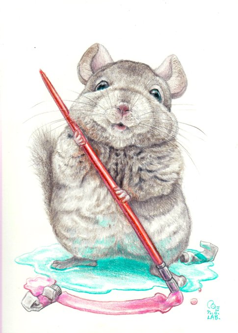 チンチラのtwitterイラスト作品