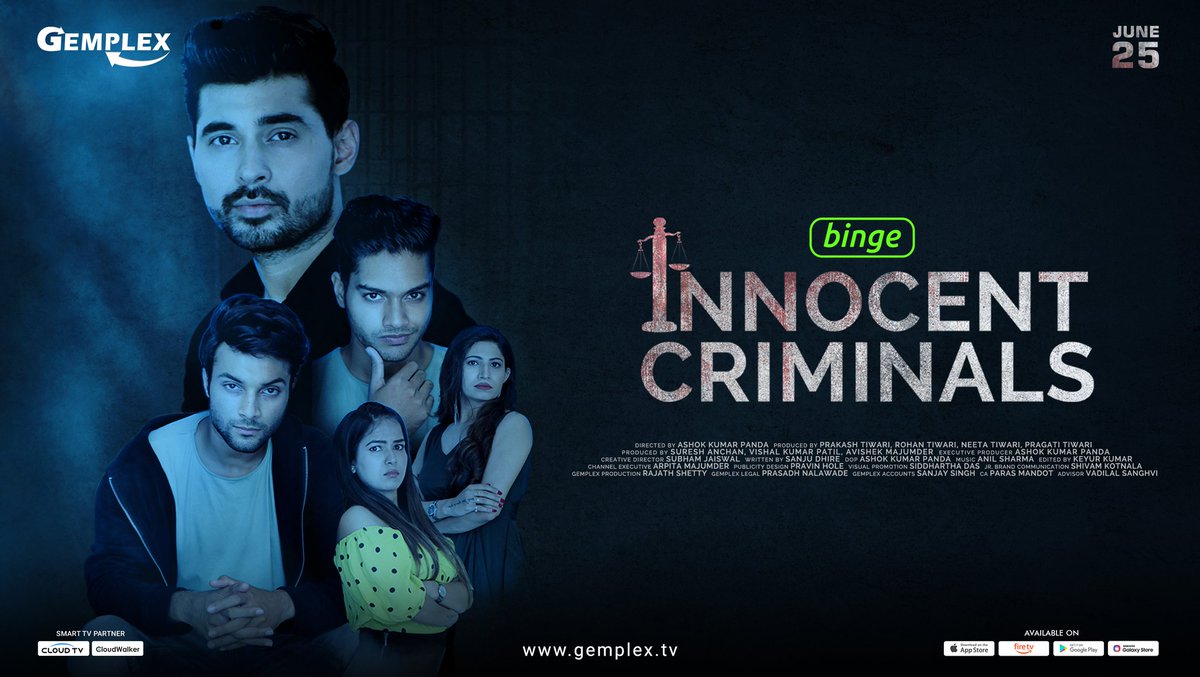 gemplexindia's tweet photo. Three bachelors with an innocent heart ❤ &amp; a criminal mind 🧠 Brace yourself for the rib tickling crime-comedy this monsoon. #InnocentCriminals on
Gemplex Binge - A New Promise for Entertainment on-the-go #GemplexBinge #Gemplex #Binge #Series https://t.co/J1dc1X1tB2
