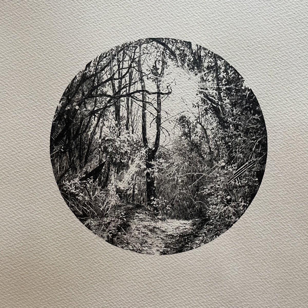 FujikoRose's tweet photo. A fresh woodland for you this morning. I also wanted to announce that I’ll be at The Other Art Fair on the 1st-4th July, it’s at Coal Drops, King’s Cross, you can grab 50% off tickets from the 2-4th with code ARTIST50 https://t.co/a3qVn8iuio