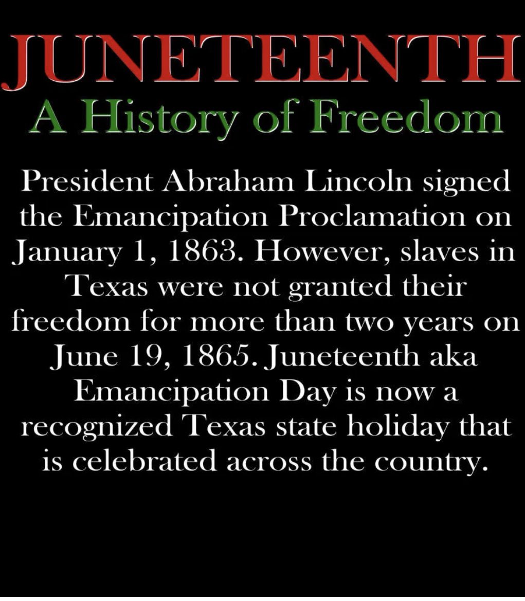 Juneteenth, a day of celebration and remembering our history #Juneteenth21