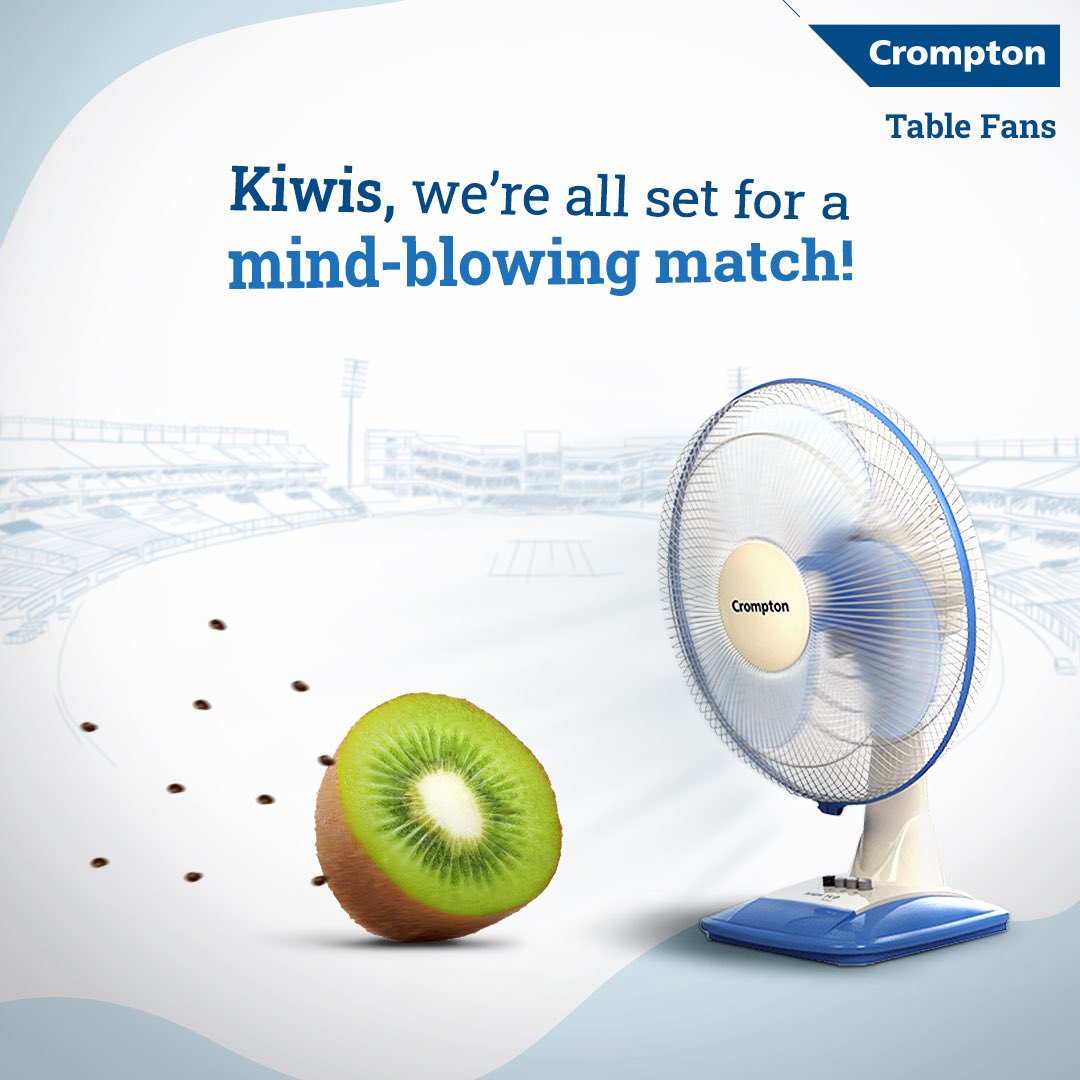 Crompton_India's tweet image. Are you ready to get blown away?

#IndvsNZ #TableFans #Crompton

#IndiavsNewZealand #WTC2021 #WTCFinal2021 #TopicalSpot