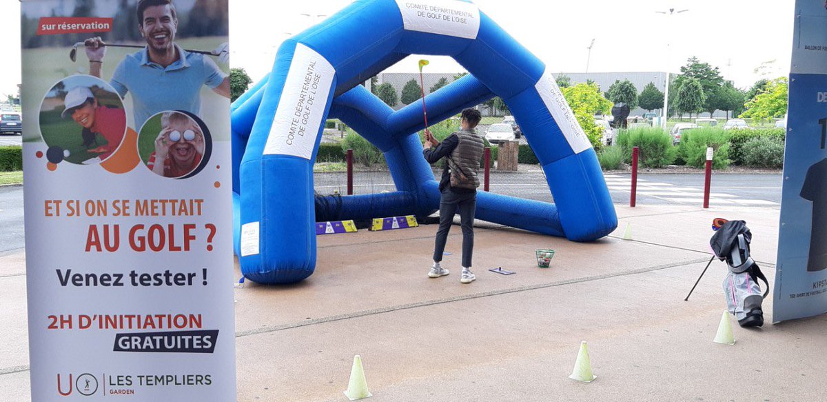ASTGC60's tweet photo. Partenariat avec @Decathlon de Beauvais 
Objectif TOUS AU GOLF DES TEMPLIERS 
un grand merci @CDGolf60 pour le prêt de la structure gonflable
Avis à tous, votre golf peut se déplacer pour mettre en place des animations à l extérieur https://t.co/VE1LKJ7hbZ