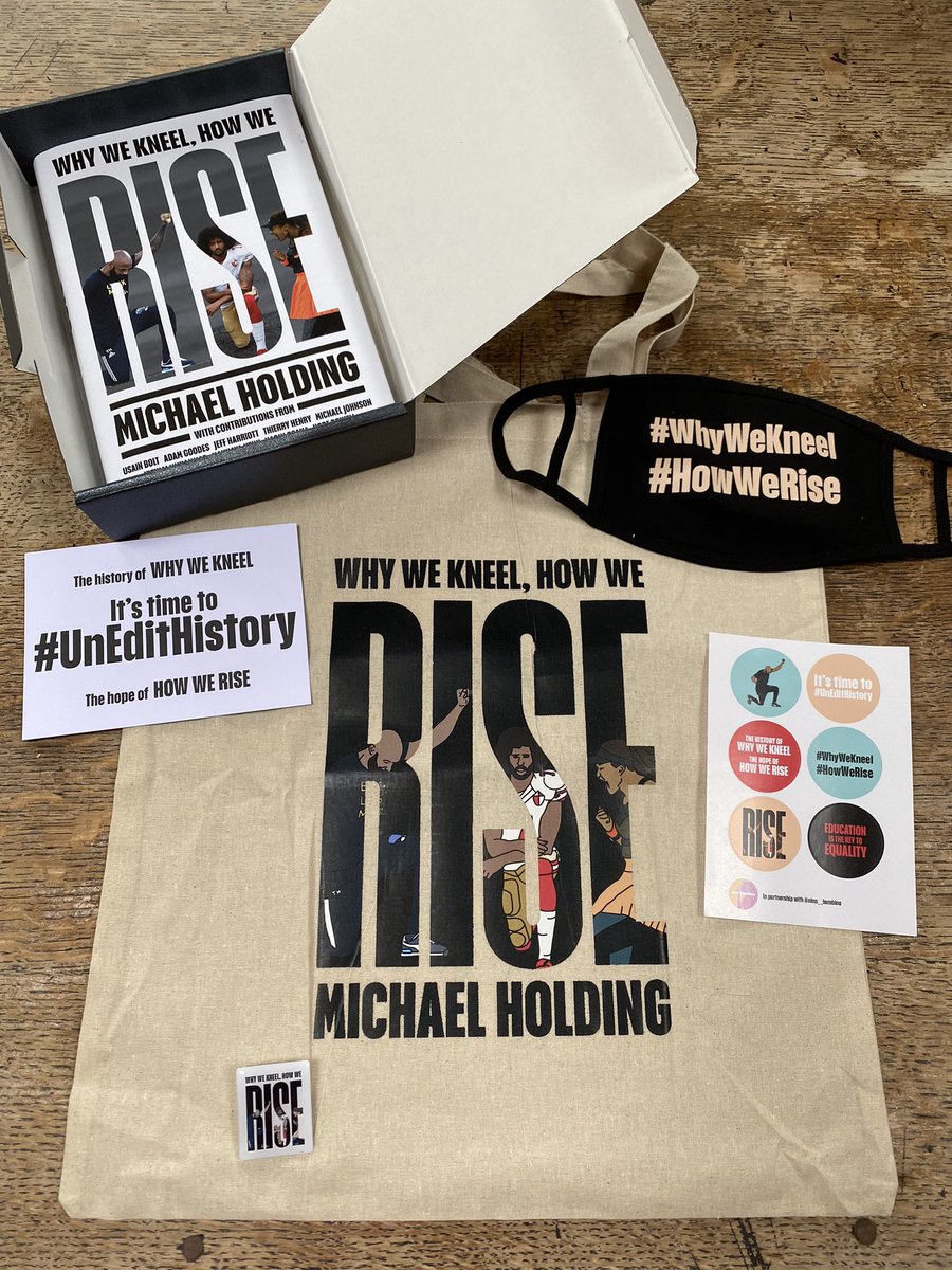 Thrilled to receive this wonderful package, designed by Nina Bombina, ahead of publication of Michael Holding’s brilliant new book on Thursday. Time to #UnEditHistory #WhyWeKneel #HowWeRise