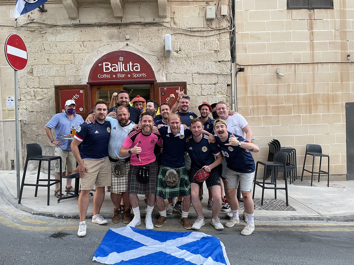 Andrew___Clark's tweet image. A handsome man. An excellent footballer. A tremendous human being who is doing us all proud. The Stephen O’Donnell Malta Tartan Army have been out in full force this week!