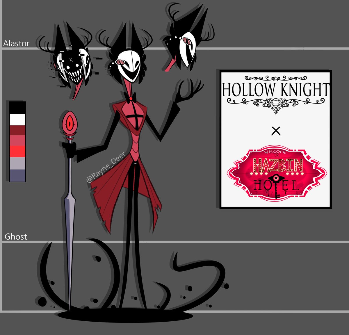 Rayne_Deer's tweet photo. I got lazy with this, but have a little crossover that people didn't ask for.
#HazbinHotel #HazbinHotelAlastor #HazbinHotelFanart #hollowknight #hollowknightfanart https://t.co/oWxdBuGlYa