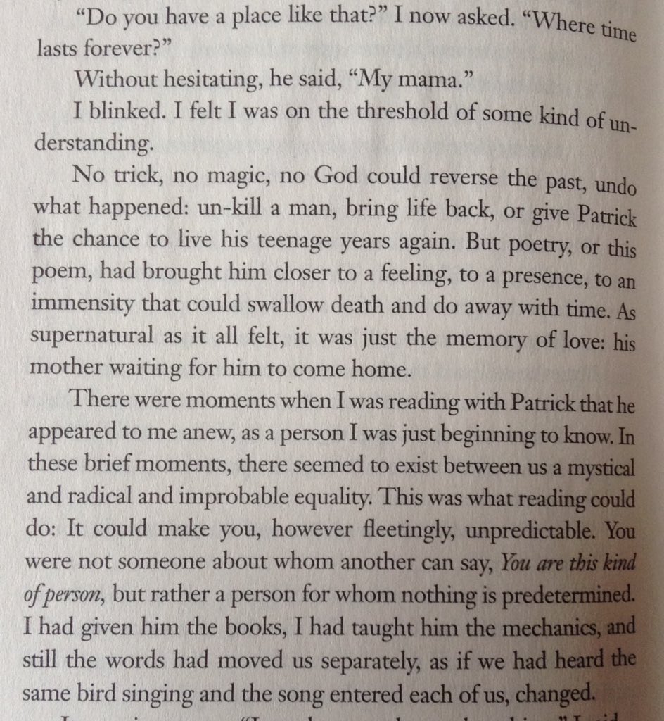 manwithbooks's tweet photo. Love this #ReadingwithPatrick memoir by @kuokuomich on the way reading and caring can connect us, change us. The honesty about education, power, and criminal justice cuts through it all. https://t.co/HCeVzvcF7e