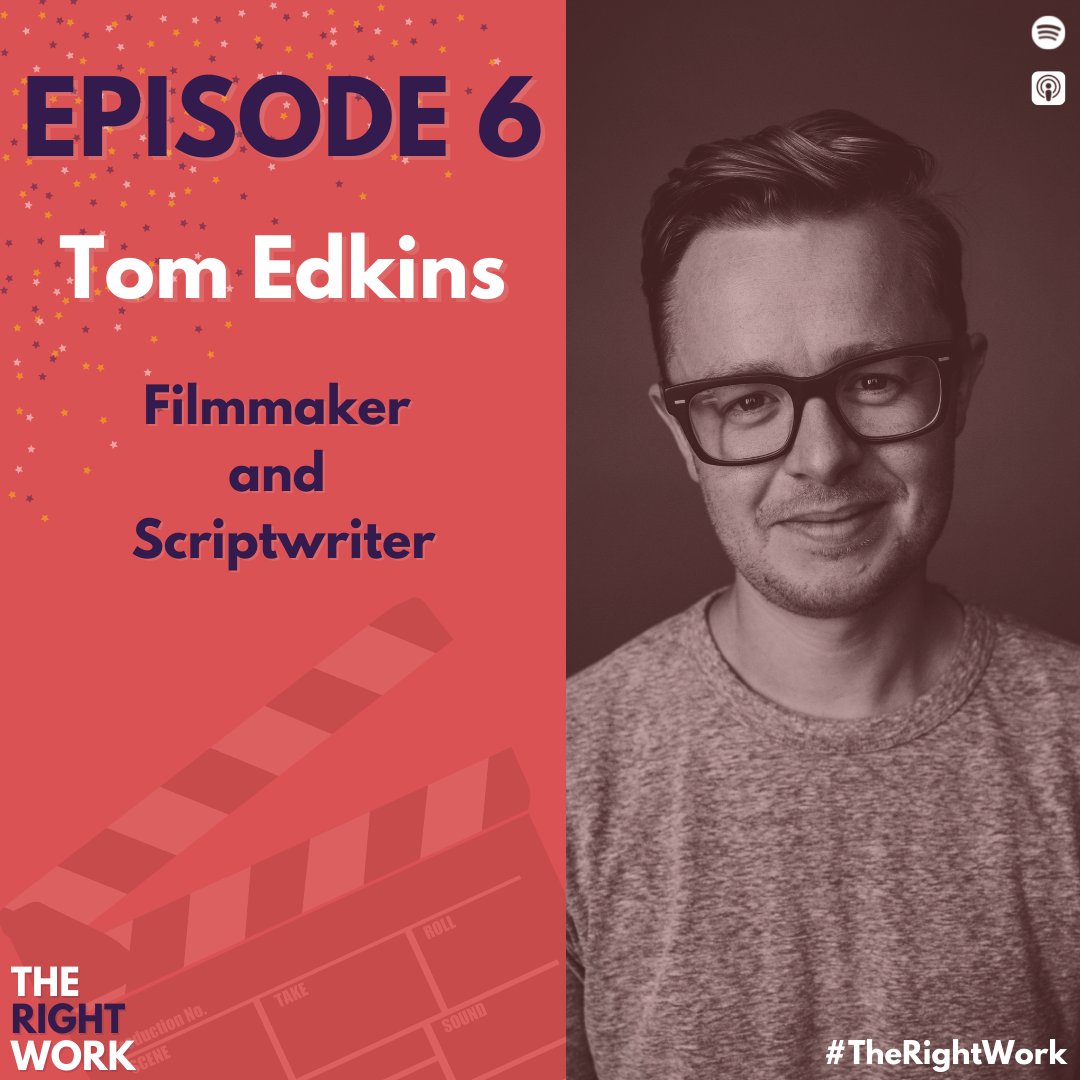 TheRightWork's tweet photo. Now streaming! 📽 Ep 6. with @tomedkinsfilms - Filmmaker and scriptwriter

Tune in to hear how Tom balances #pragmatism with #creativity in his #career, to afford him the opportunity to go after the #work he really wants!

 Listen: https://t.co/zpGf2ItyKU https://t.co/ZsFeqBatbV
