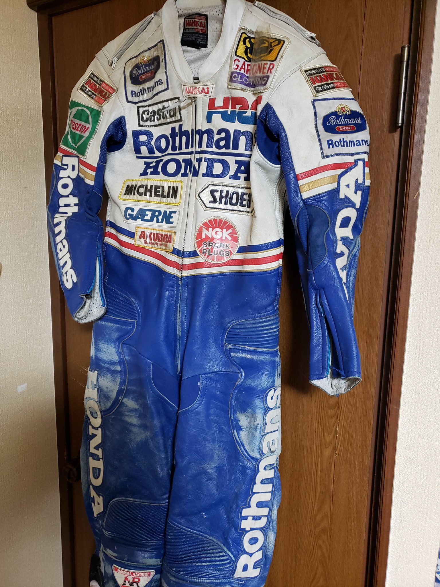 【当時物】南海部品　Rothmansレーシングスーツ NSR ガードナー 当時物】南海部品 Rothmansレーシングスーツ NSR ガードナー