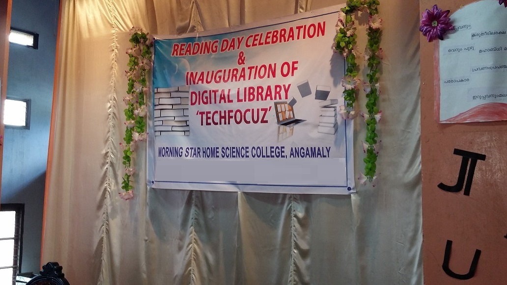 HelpKoha's tweet photo. Reading Day Celebration and Inauguration of Techfocuz Digital Library Software at Morning Star Home Science College, Angamaly.
For Enquiry : 
support@focuzinfotech.com 
09249500540
#reading #nationalreadingday #readingday #focuzinfotech  #hobby  #lovereading #read #book
#digital https://t.co/jj8XCPuzli